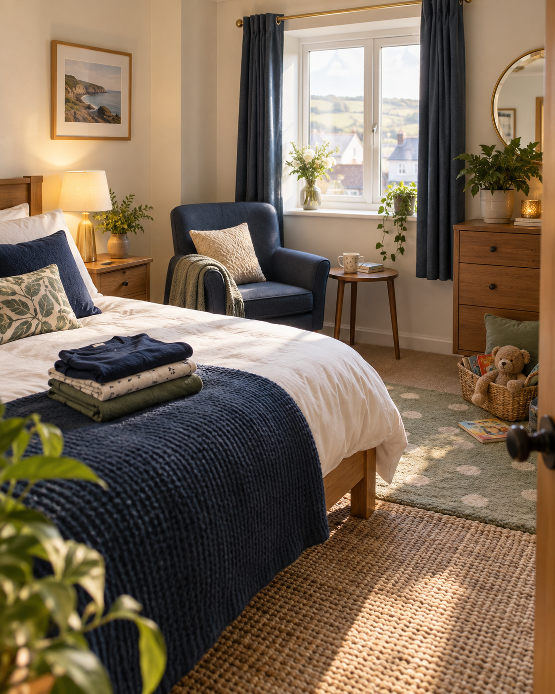 A warm, calm room representing the proposed future refuge
